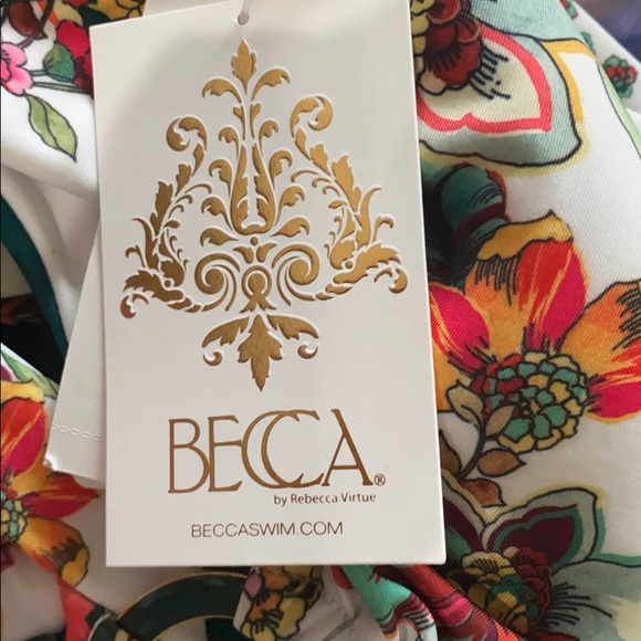 Becca Tropical Floral Swimsuit Top - Picture 3 of 3